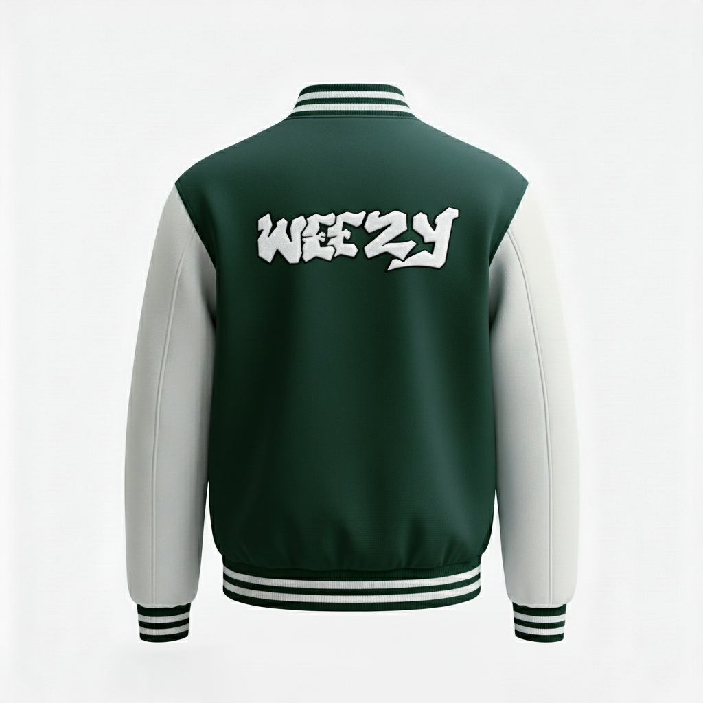 Dark Green Varsity Jacket, Signature Chenille Edition