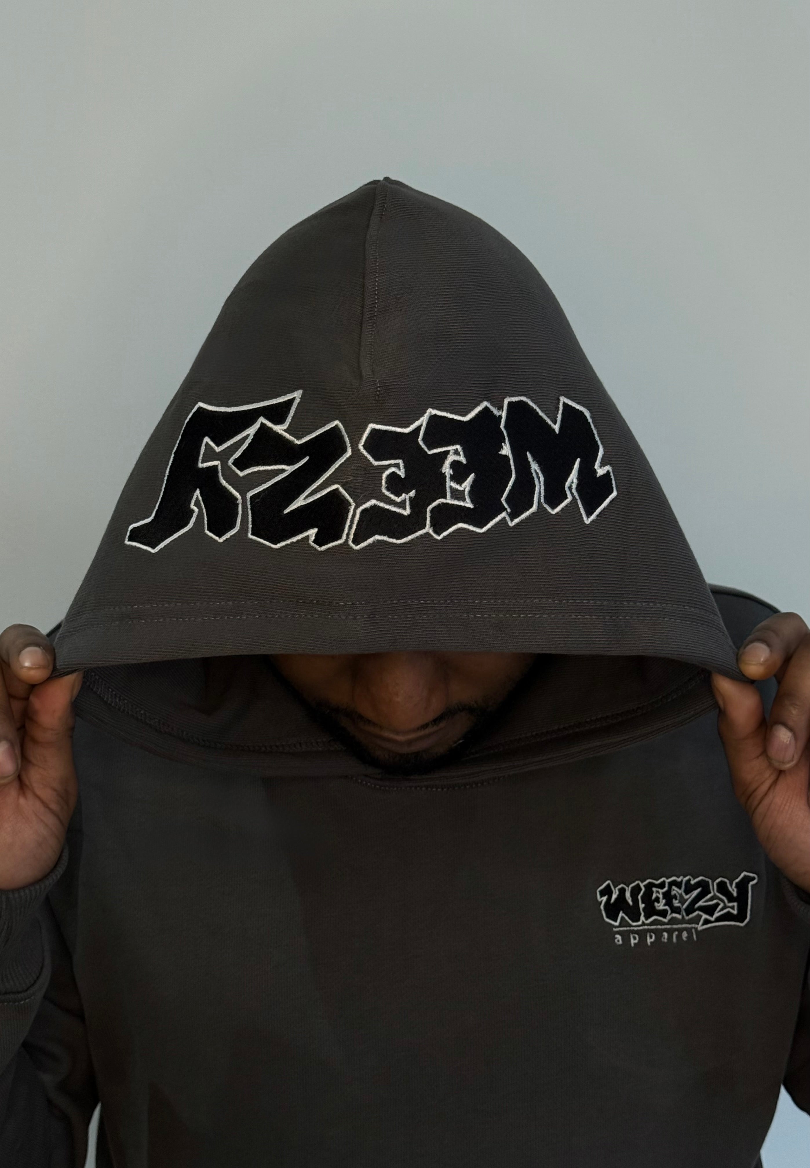 Charcoal Heavyweight Hoodie, Signature Logo