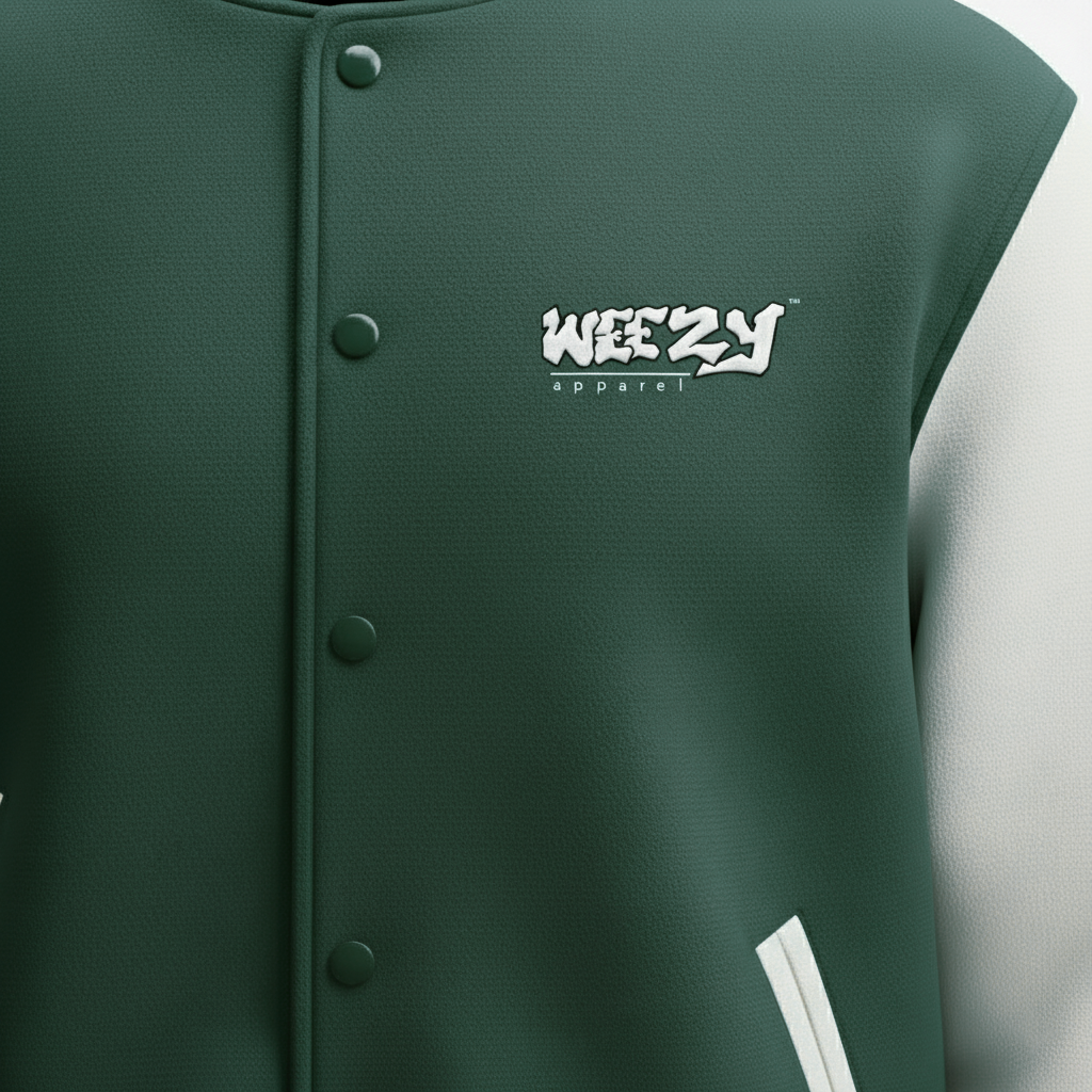 Dark Green Varsity Jacket, Signature Chenille Edition