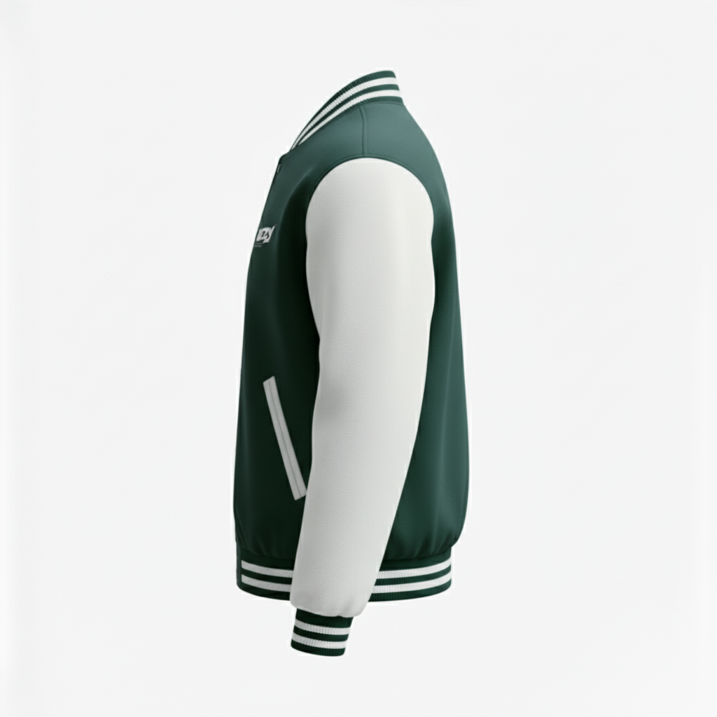 Dark Green Varsity Jacket, Signature Chenille Edition
