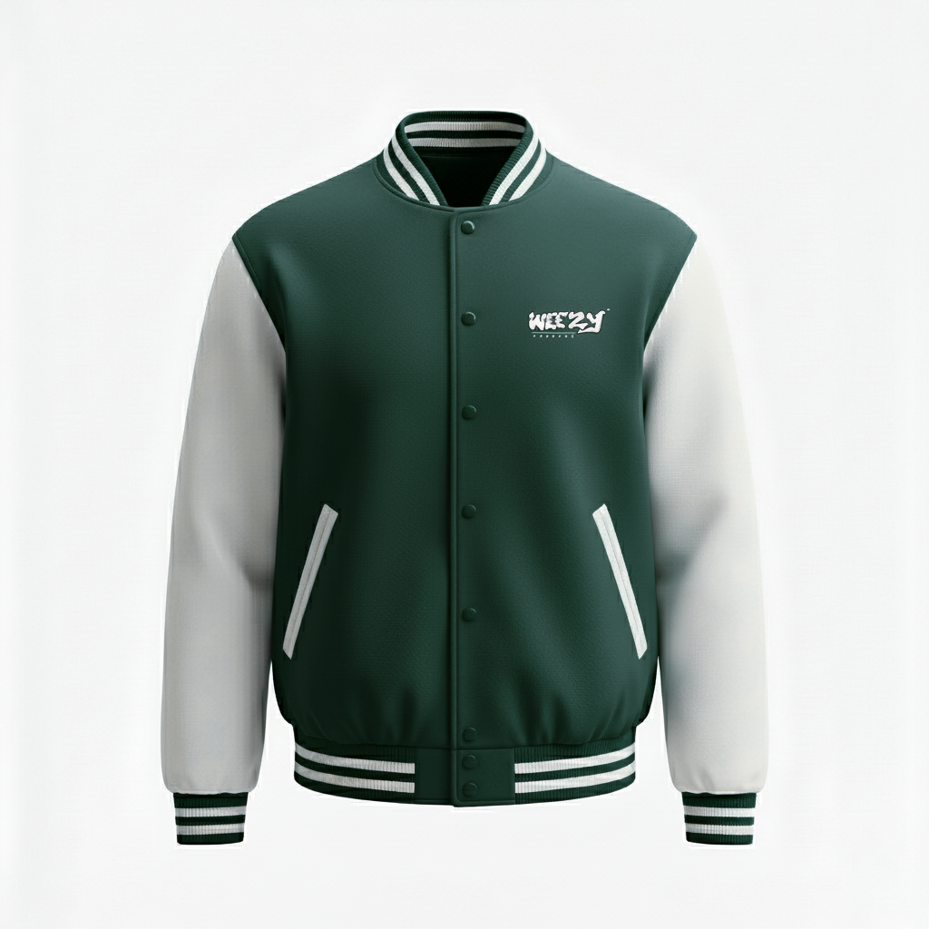 Dark Green Varsity Jacket, Signature Chenille Edition