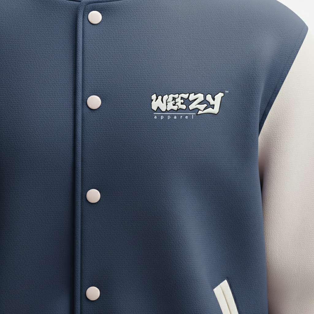 Navy & Pink Varsity Jacket, Signature Chenille Edition