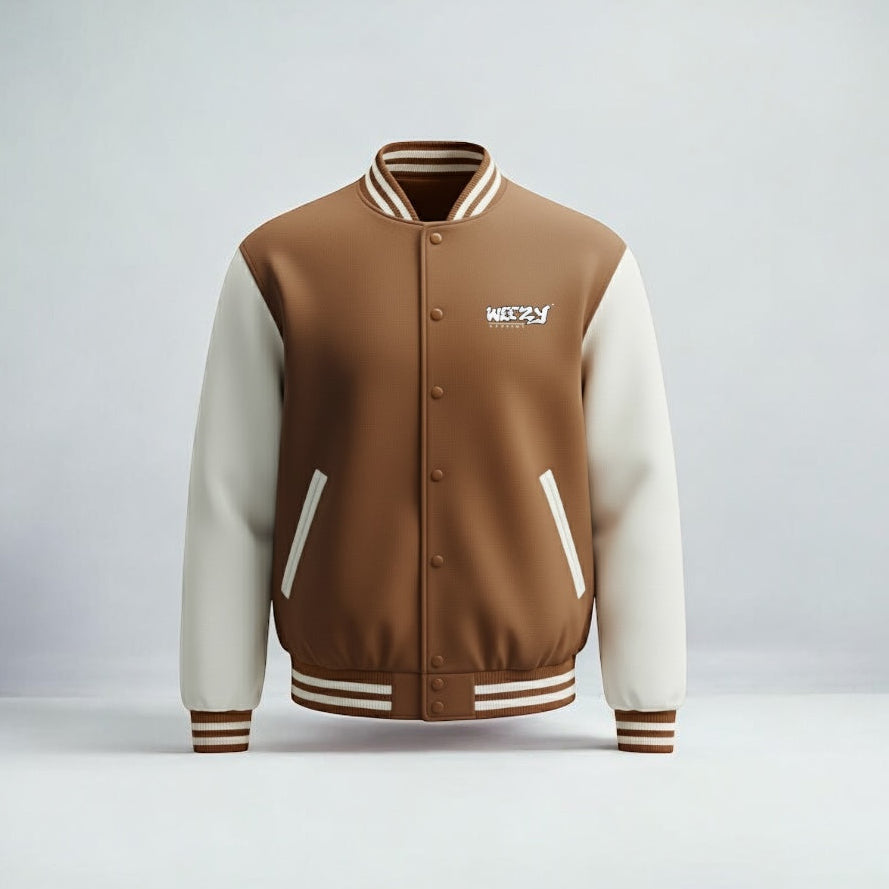 Caramel Varsity Jacket, Signature Chenille Edition